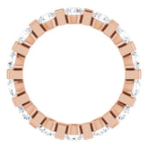 14K Rose 1 5/8 CTW Natural Diamond Eternity Band Size 7